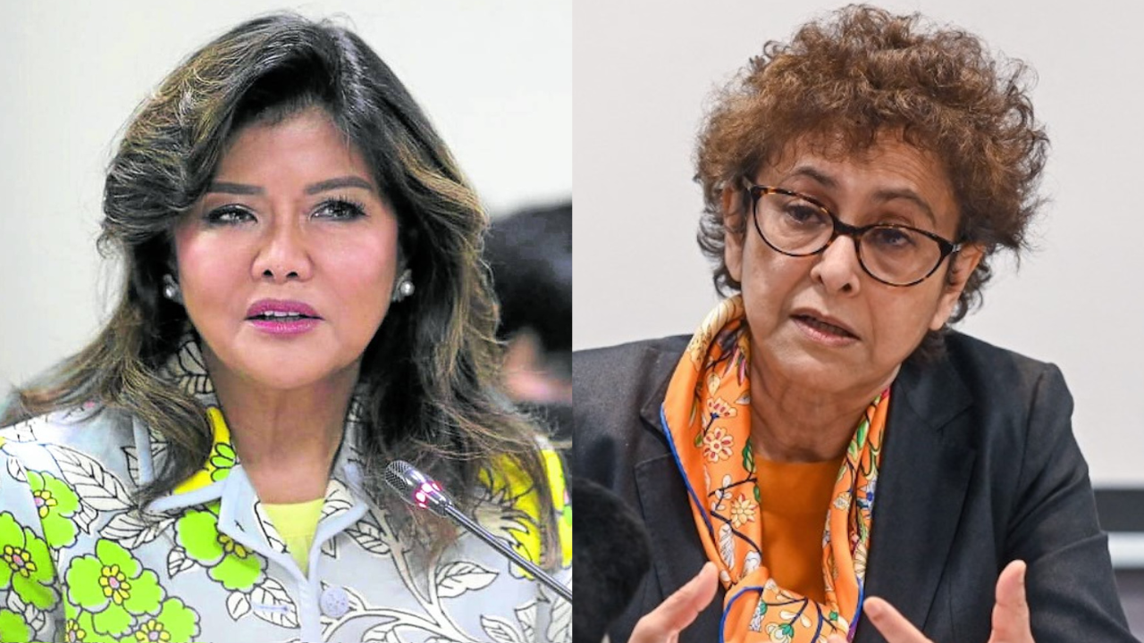 Senator Imee Marcos (right) and UN Special Rapporteur Irene Khan.