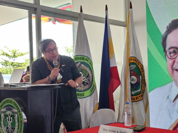 Health Secretary Teodoro Herbosa speaks at the inauguration of the first  Bagong Urgent Care and Ambulatory Service (BUCAS) center in the country in Sto. Tomas, Pampanga on March 6, 2024. 