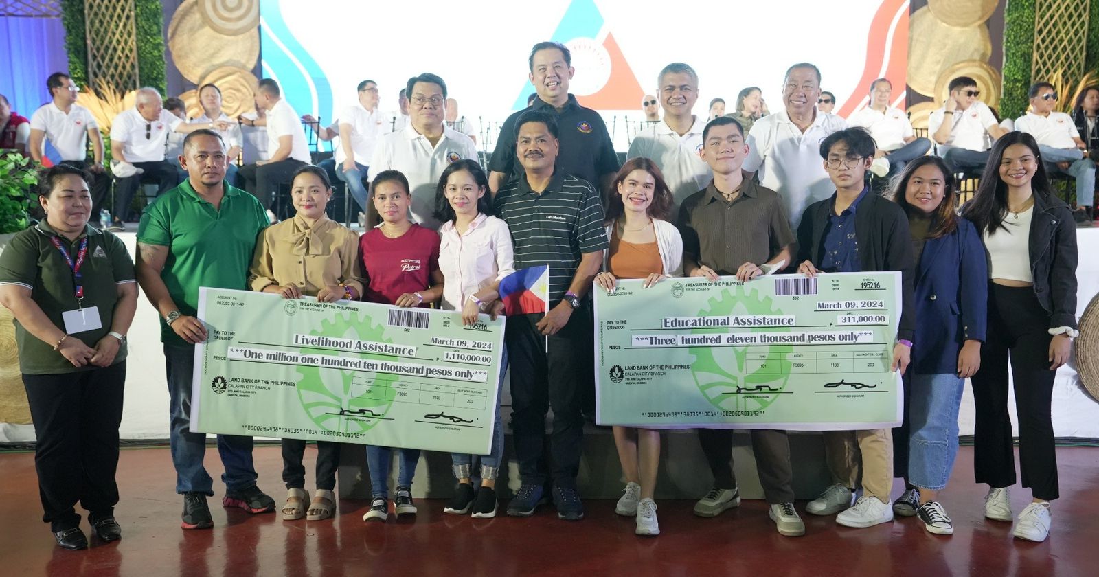 A total of 7,000 residents of Oriental Mindoro received some P23 million in scholarship, farm, and livelihood assistance.