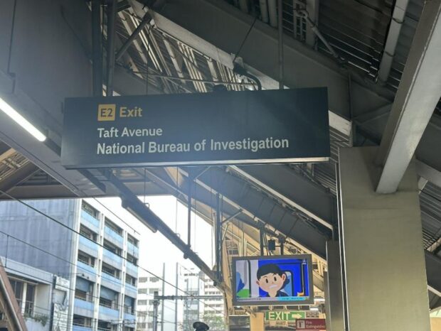 PHOTO: Corrected NBI sign at LRT 1 UN Avenue Station STORY: LRT 1 corrects wrong NBI ‘investagation’ sign at UN Avenue Station