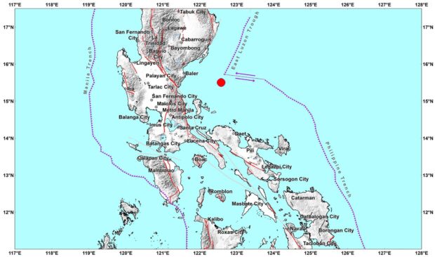 Patnanungan earthquake map on March 15, 2024