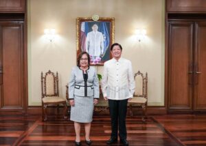 President Ferdinand Marcos Jr. and  Republic of the Marshall Islands President Hilda Heine in Malacañang. (Photo from Bongbong Marcos Facebook account)