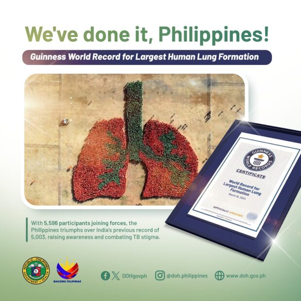 PH sets new Guinness World Record for largest human lung formation