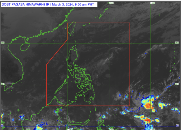 Two weather systems continue to affect the Philippines. (Photo courtesy of Pagasa) March 3, 2024