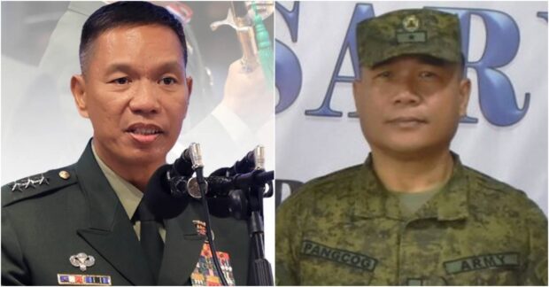 PHOTO: Lt. Gen. Roy Galido, Army chief, and Brig. Gen. Oriel Pangcog, 601st Brigade commander. STORY: 4 soldiers killed in Maguindanao ambush
