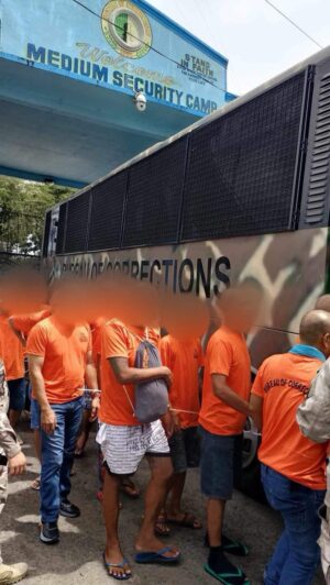 In a bid to ease congestion at the New Bilibid Prison (NBP) in Muntinlupa City, 500 persons deprived of liberty are transferred from the NBP to Sablayan Prison and Penal Farm (SPPF) in Occidental Mindoro, the Bureau of Corrections (BuCor) said on March 24, 2024. Photo from BuCor Public Information Office. 