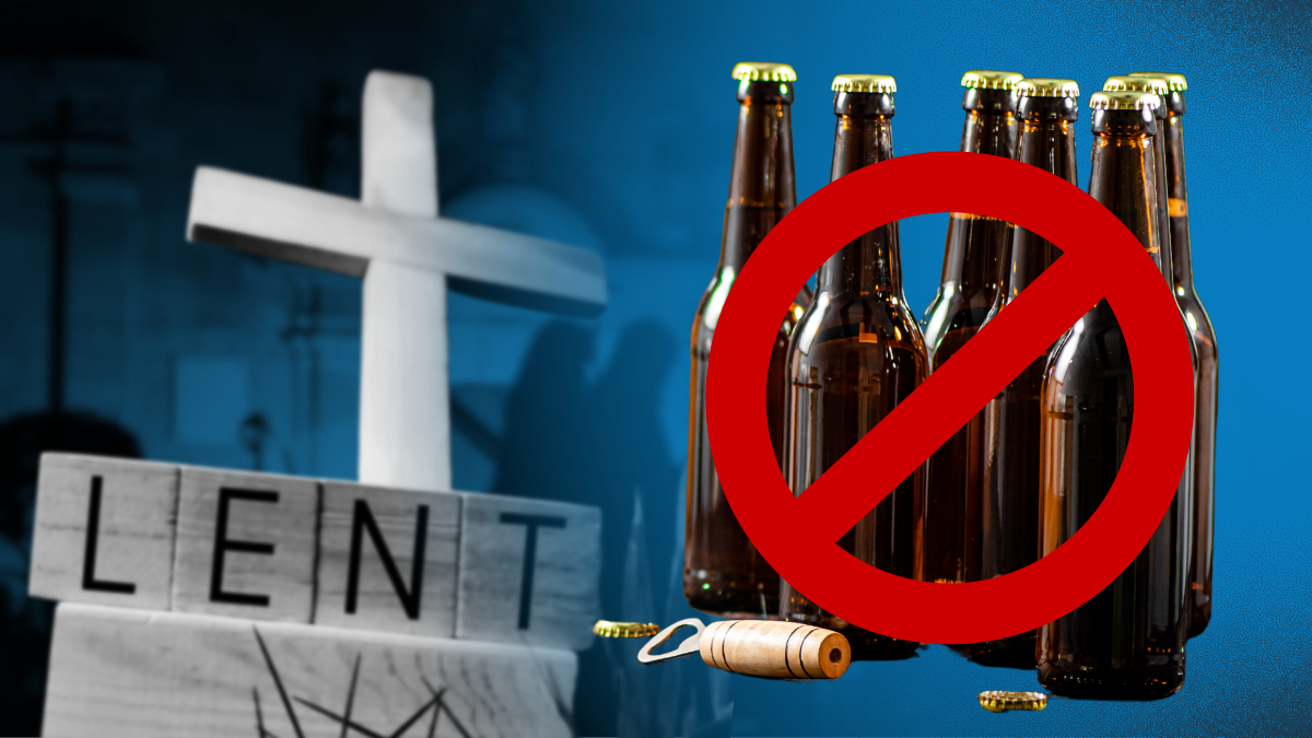 PHOTO: Composite stock photo illustrating liquor ban during Lent STORY: Manila imposes liquor ban on Maundy Thursday, Good Friday