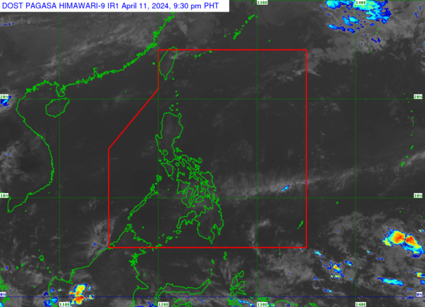 Large parts of Luzon will continue to experience the effects of the easterlies, with generally fair weather. (Image satellite from Pagasa)