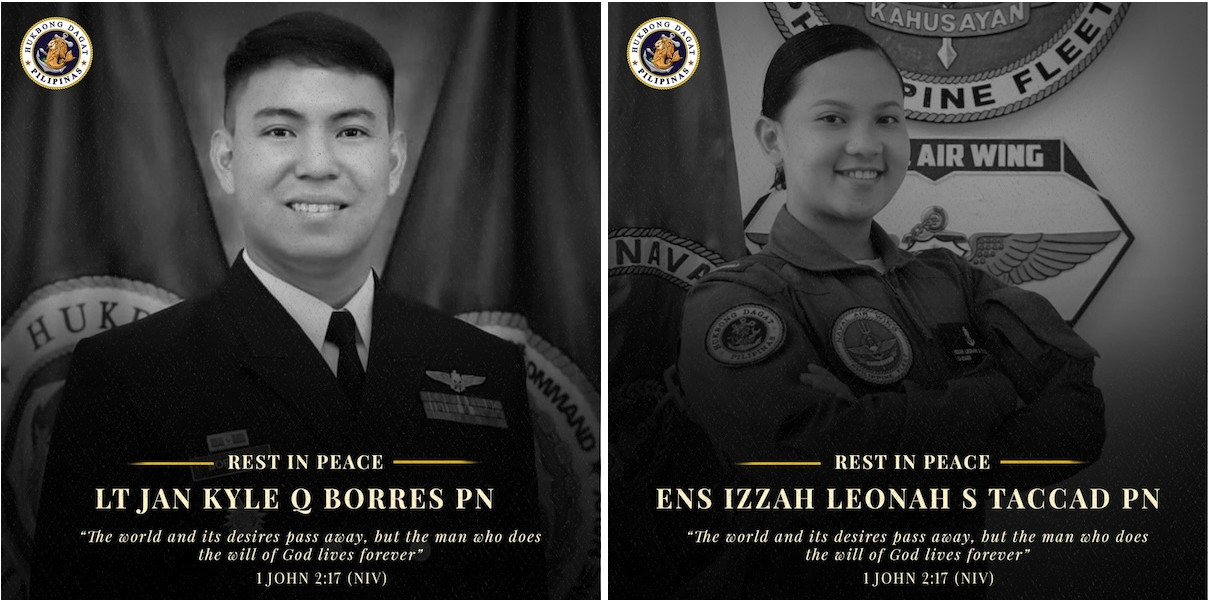PHOTO: Jon Kyle Borres and Izzah Leonah Taccad STORY: Navy forms team to probe Cavite helicopter crash that killed 2