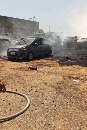 fire at Naia parking lot