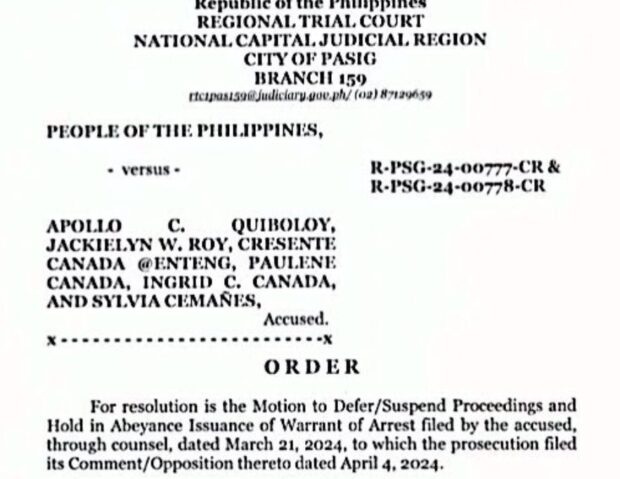 Quiboloy arrest ordered, this time for qualified human smuggling
