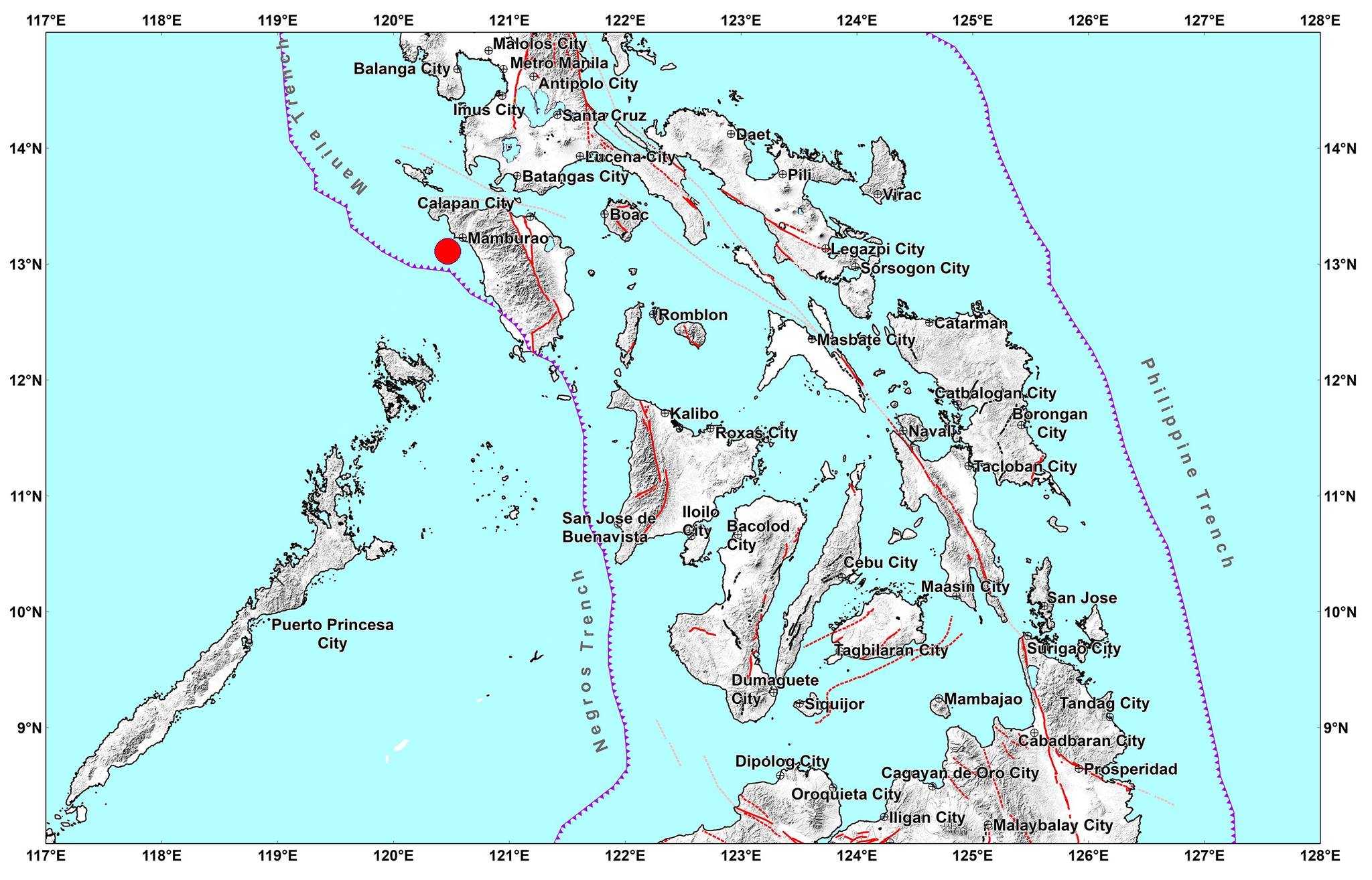 A 4.2 magnitude earthquake hits Mamborao, Occidental Mindoro