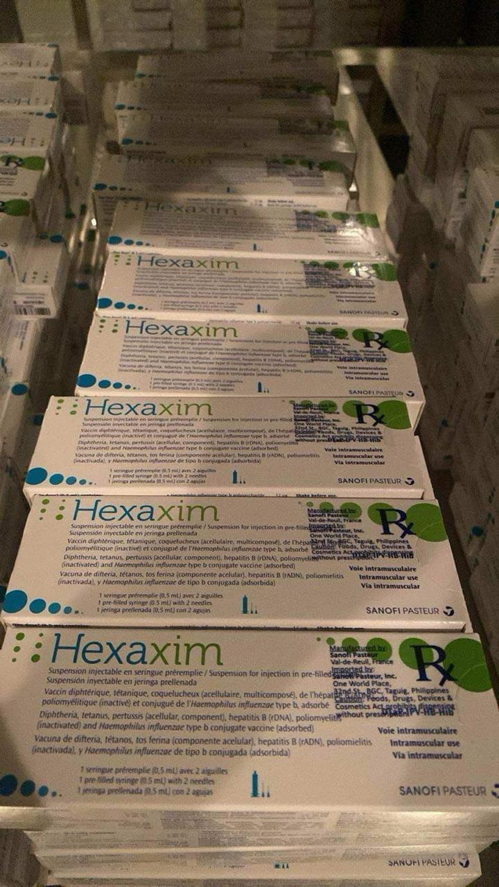 stocks of recently arrived 6 in one vaccine Hexaxim