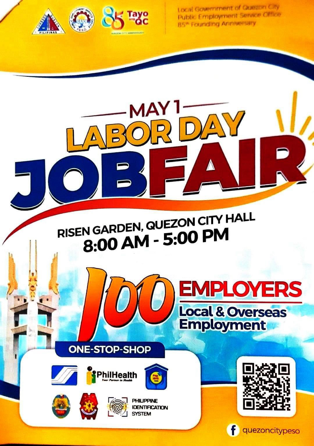 labor day job fair poster of QC LGU