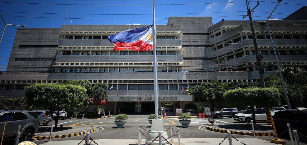 The Philippine flag at the Senate was flown at half-mast on Wednesday in honor of former senator and human rights lawyer Rene Saguisag. 