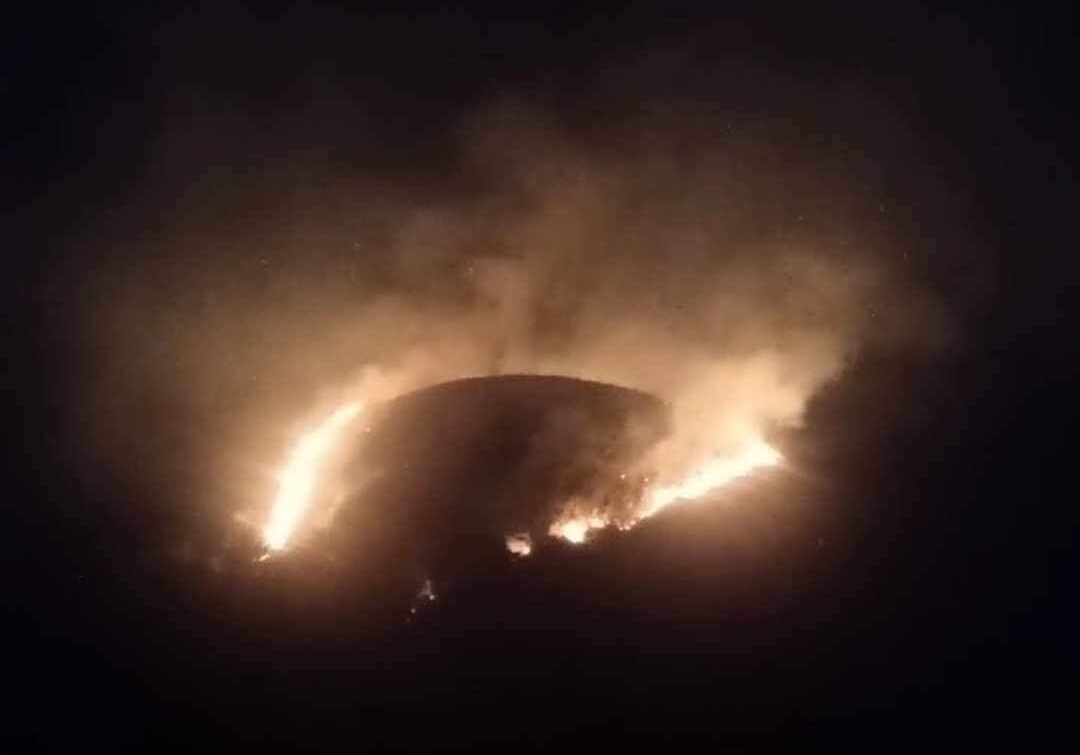 grassfire hits Chocolate Hills in Bohol