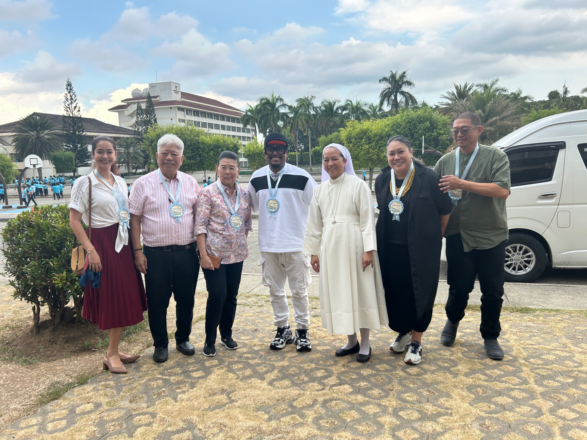 Filipino-American rapper Apl.de.ap on Thursday graced both campuses of the Sisters of Mary Schools in Cavite to highlight the significance of education on electrification and electric vehicles and how it could benefit the country.