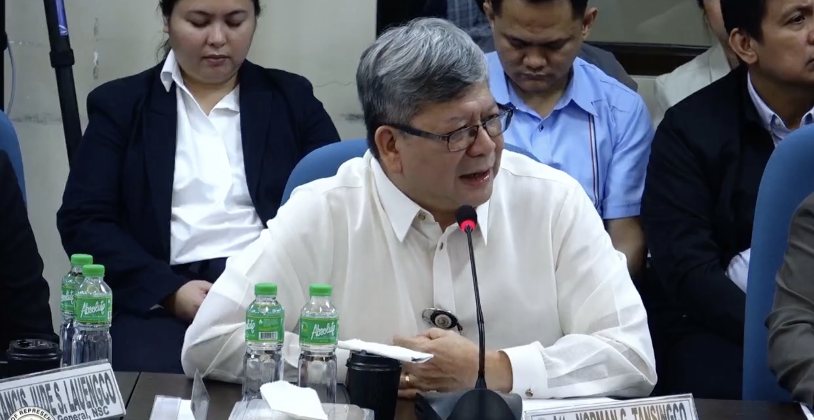 Immigration Commissioner Norman Tansingco speaks before lawmakers during the House Committee on Justice's hearing on influx of Chinese students in Cagayan province on Wednesday, May 22, 2024. (Photo screengrab from House of Representatives livestream)