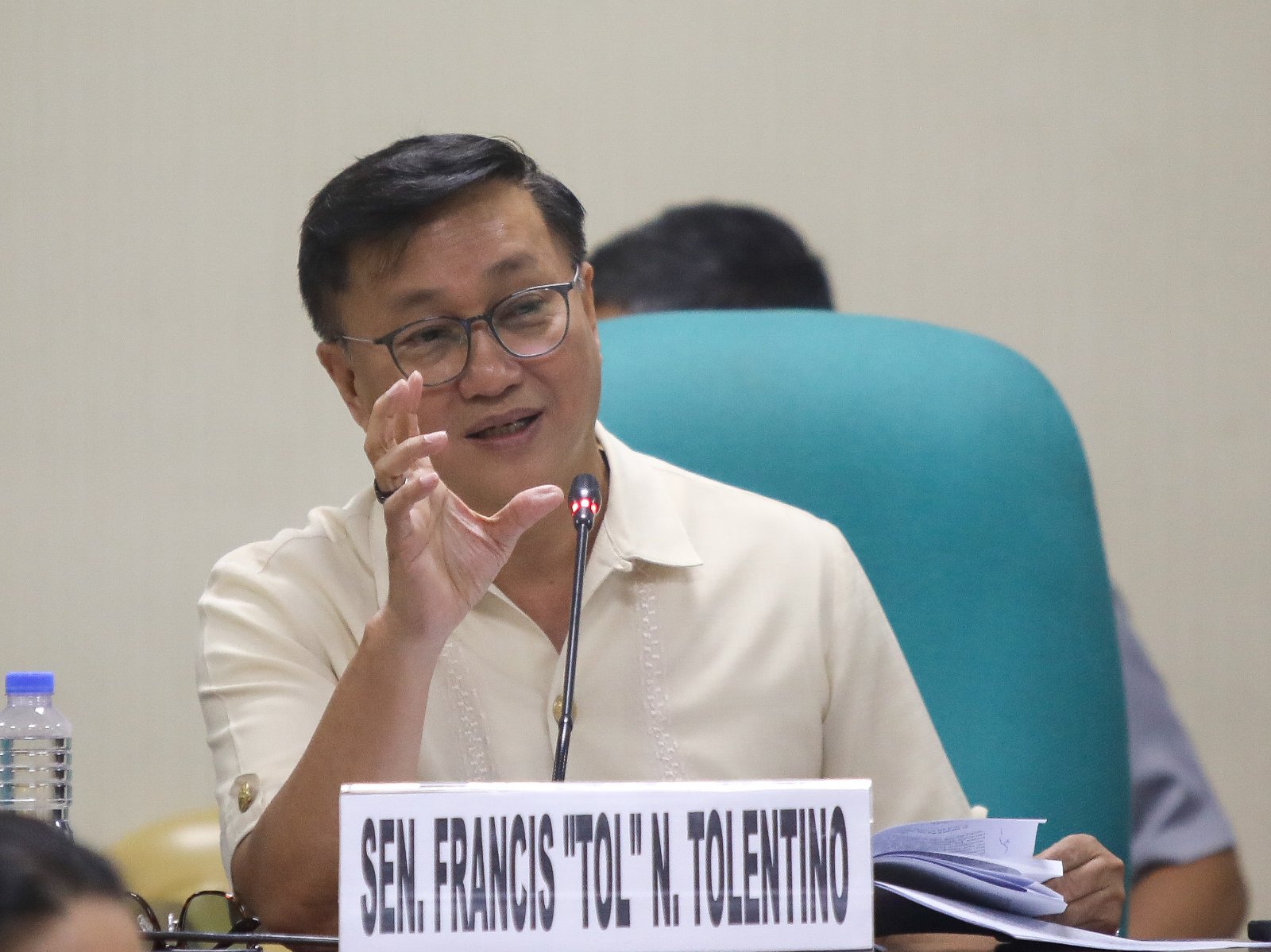 Senate Majority Floor Leader Francis Tolentino said his two motorcycle escorts, who were apprehended on May 29, for unauthorized use of police insignia, violated no laws.