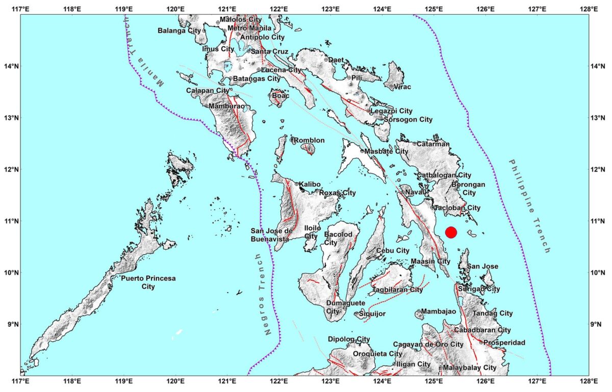 Magnitude 6 earthquake strikes off Abuyog, Leyte