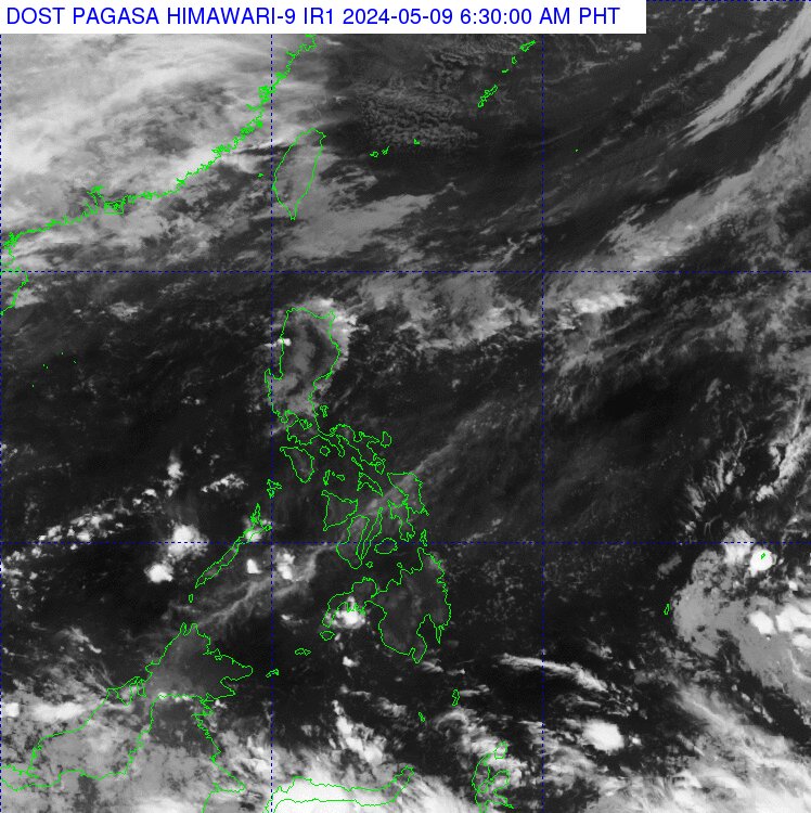 The Philippine Atmospheric, Geophysical and Astronomical Services Administration says that the northern Luzon will see cloudy skies with scattered rain showers and thunderstorms on Thursday due to a frontal system. (Photo courtesy of Pagasa)
