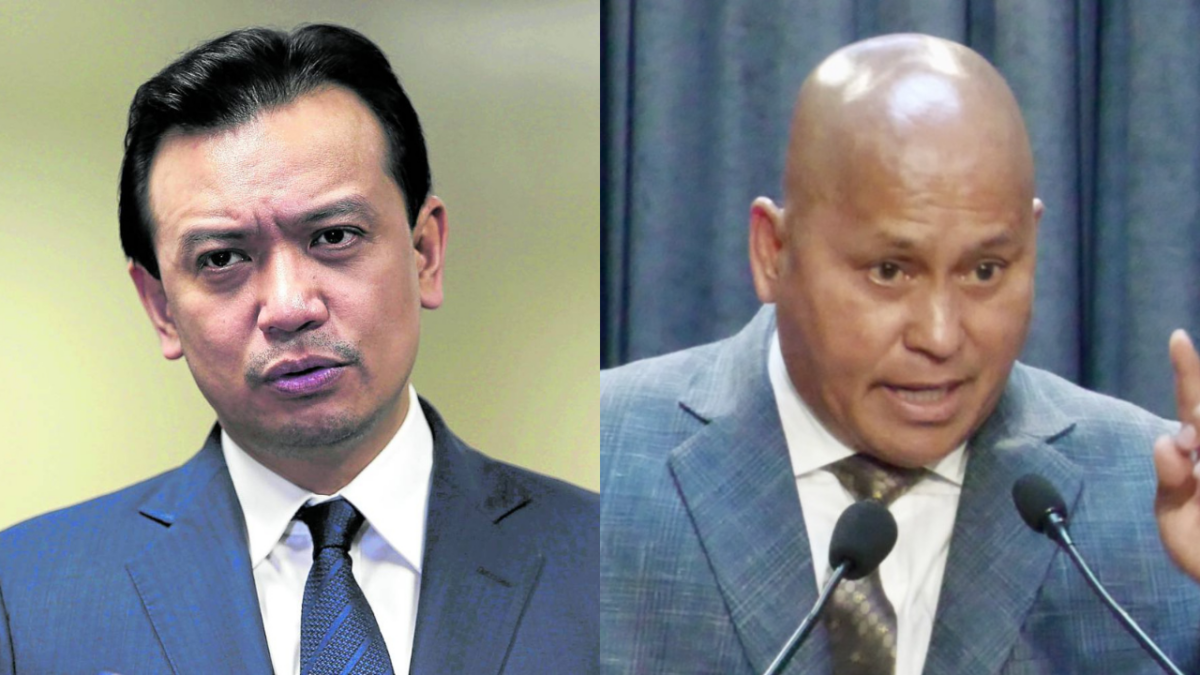 Antonio Trillanes IV (left) and Ronald “Bato” Dela Rosa. INQUIRER FILES