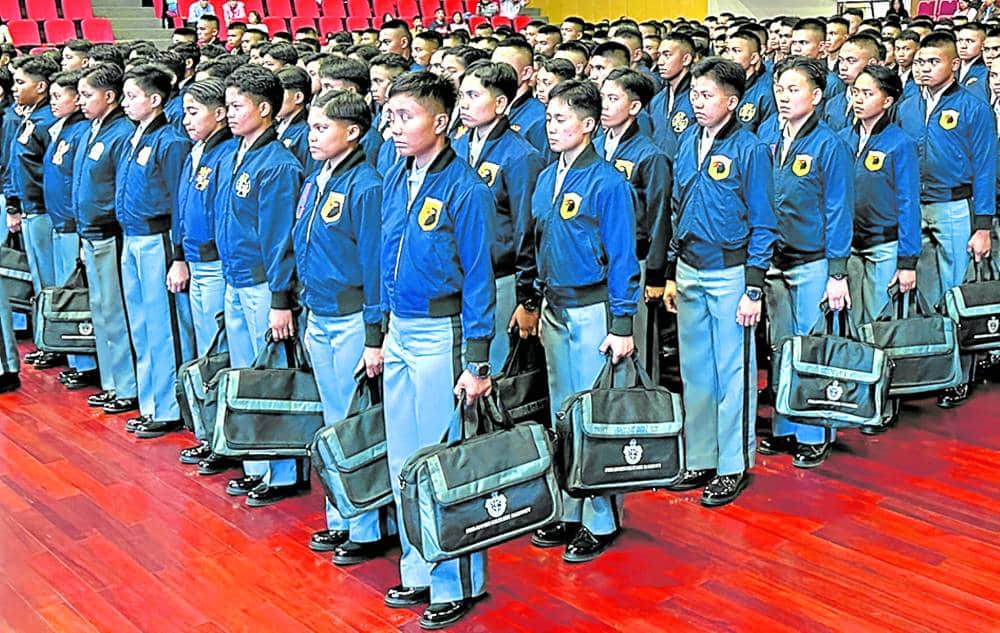 WAITING Cadets of PMA Class of 2027 troop to Baguio ConventionCenter to meet their host parents for the first time on June 22.