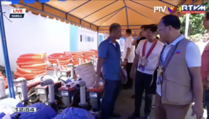 President Ferdinand  Marcos Jr. leads the distribution of presidential assistance to farmers, fisherfolk, and families in Ilagan City, Isabela on Monday, June 10. | Photo screengrabbed from RTVM