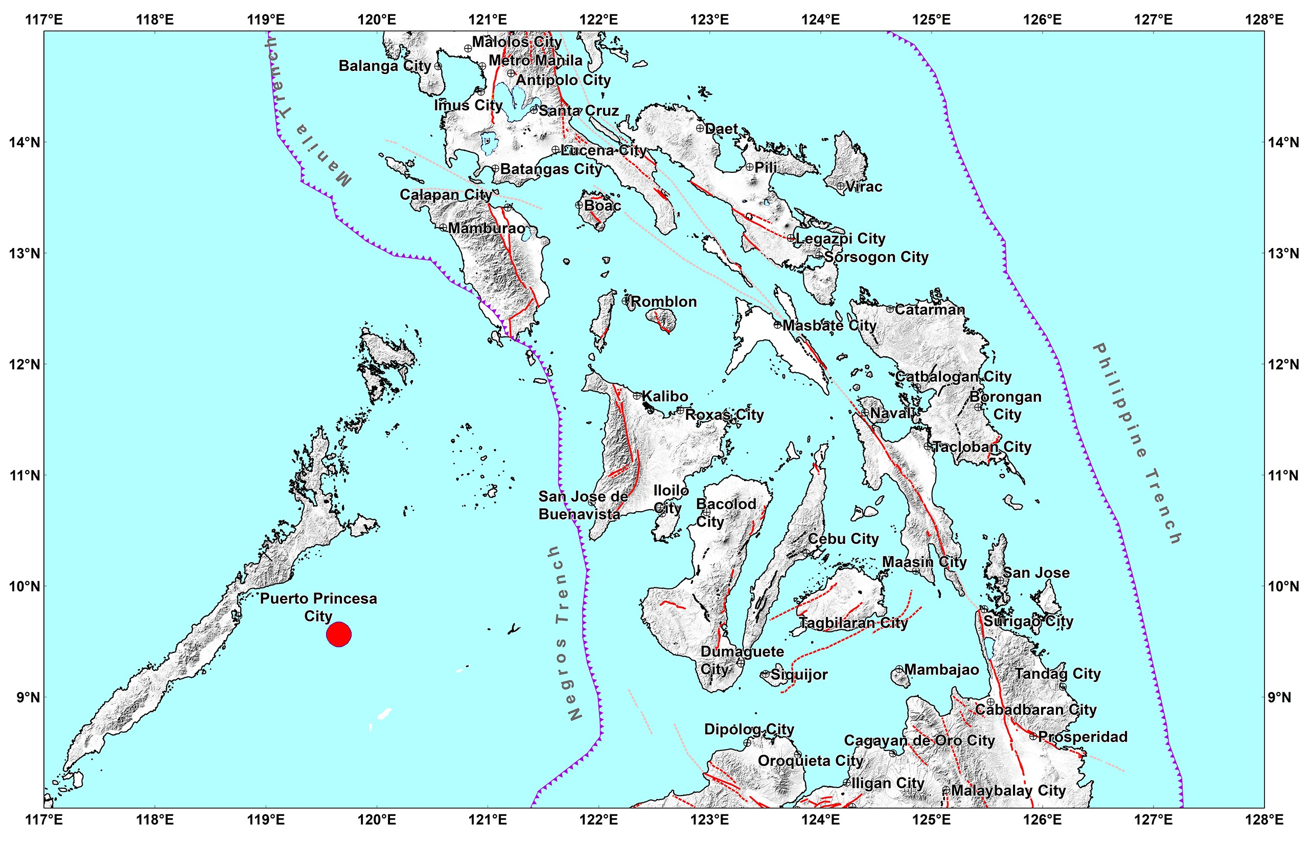 A magnitude 5.1 earthquake struck Palawan on Tuesday, the state seismology bureau said.