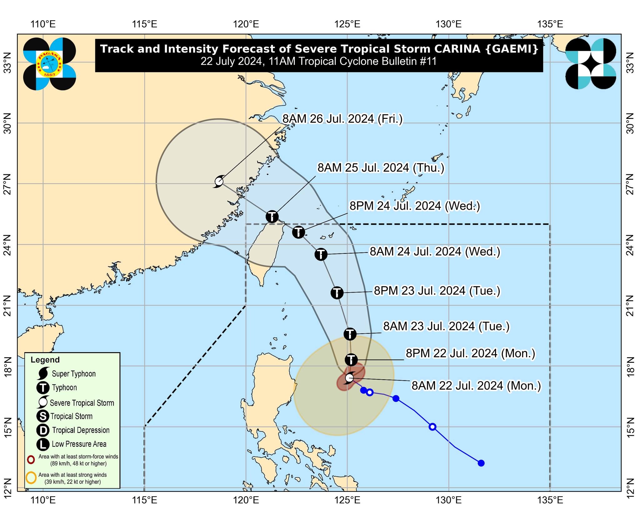 Carina to intensify into typhoon within 12 hours – Pagasa