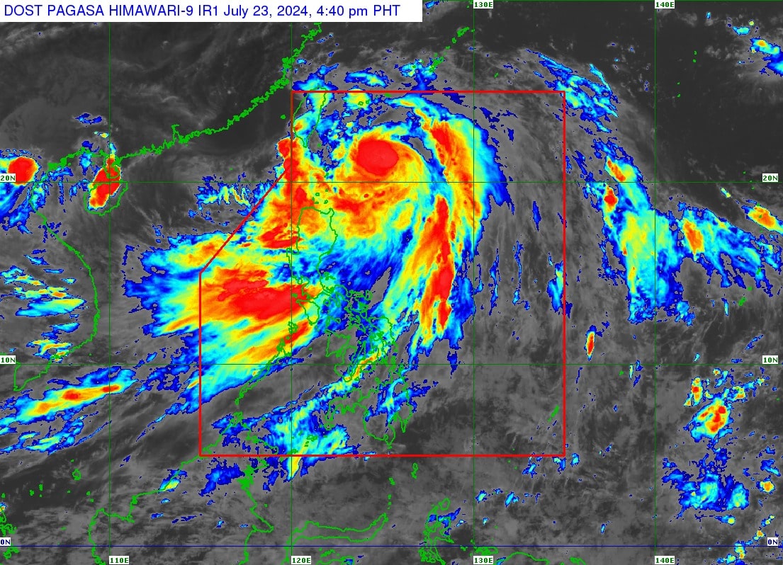 Tropical Cyclone Wind Signal No. 2 is still raised in Batanes as typhoon Carina  (international name: Gaemi) continues to intensify over the Philippine sea on Tuesday afternoon, according to the state weather bureau. 