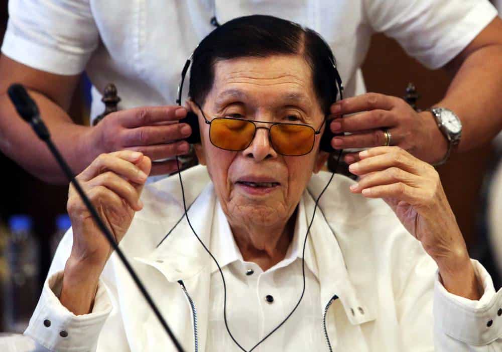 Chief Presidential legal counsel Juan Ponce Enrile