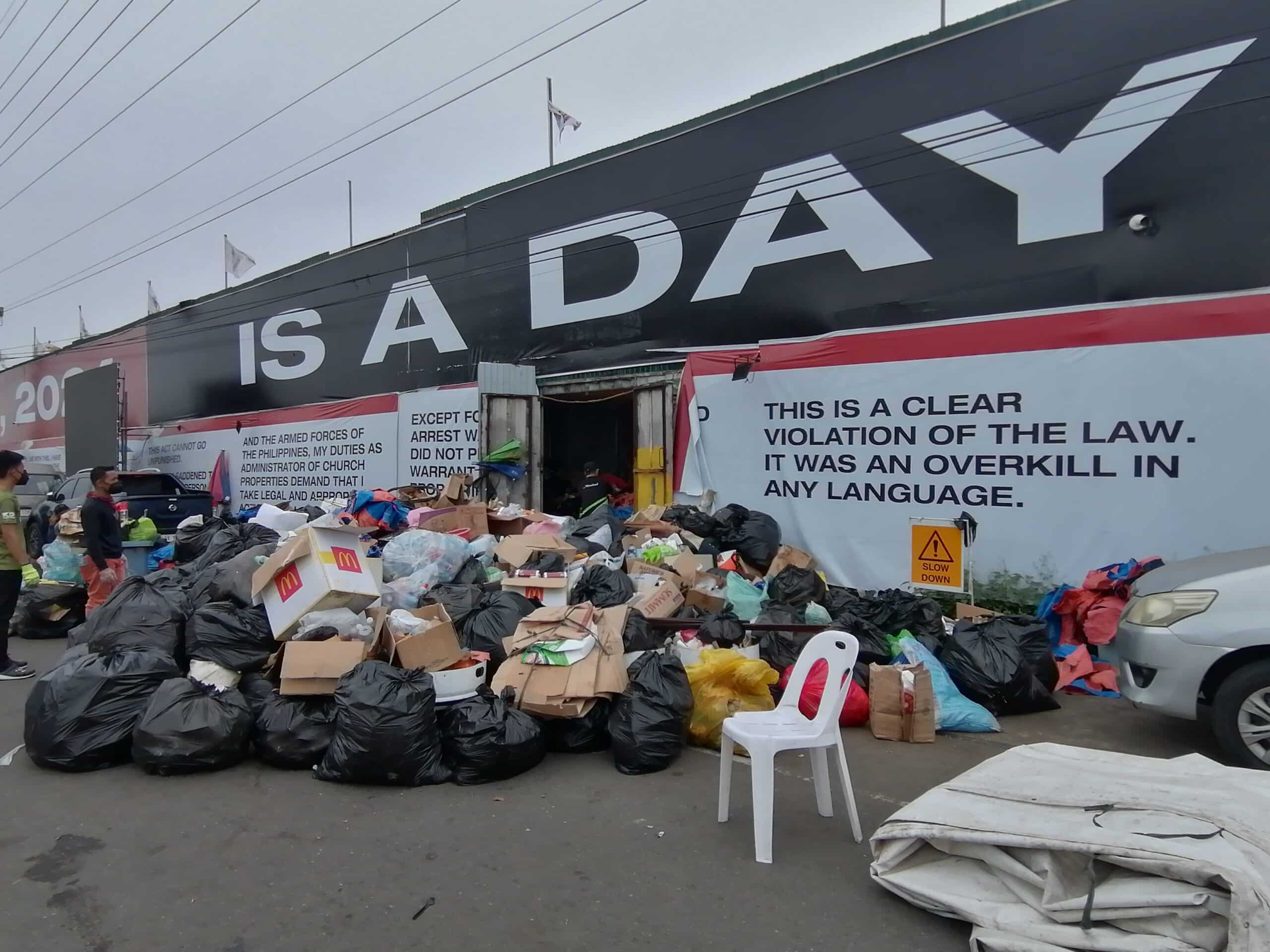 ‘KINGDOM’ IN A MESS Trash has begun to pile up at the Kingdomof Jesus Christ compound in Barangay Sasa, Davao City. Photo taken on Thursday.