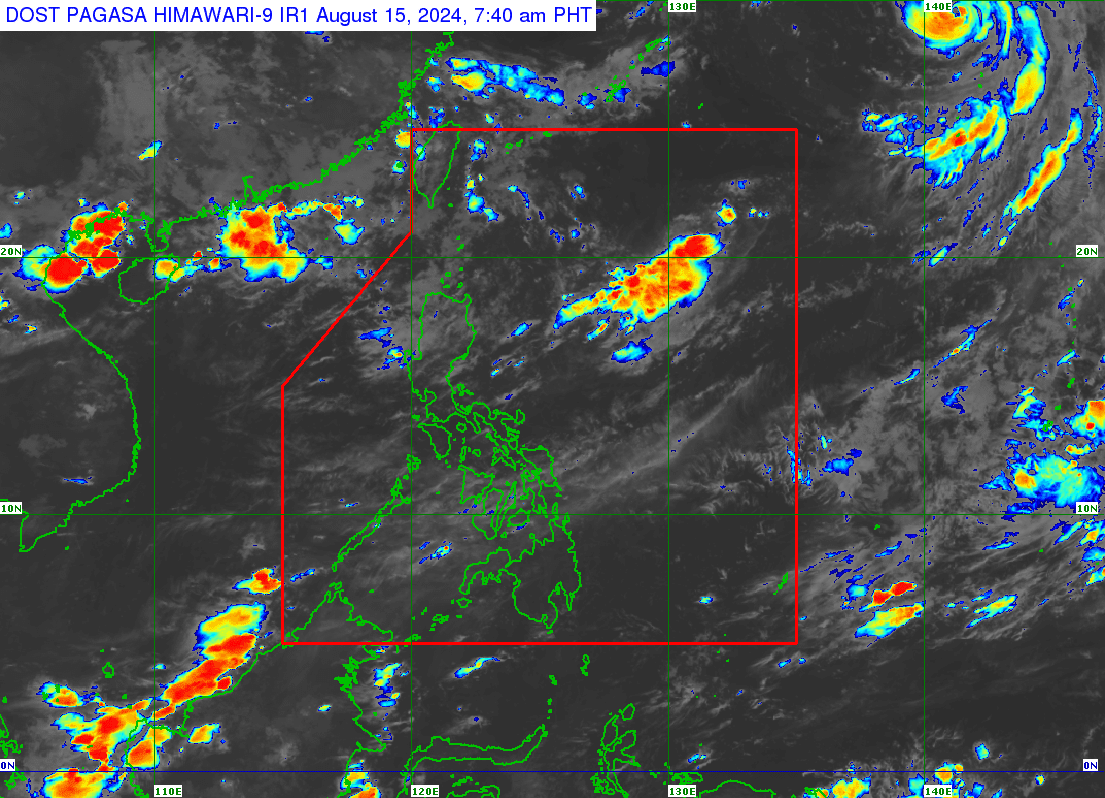 Parts of northern Luzon to see cloudy skies, rains Thursday, Aug 15