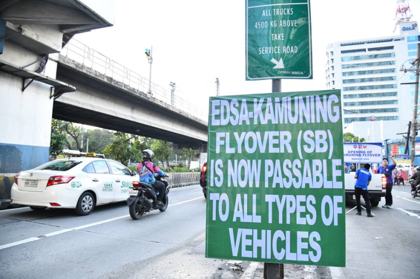 The southbound Edsa-Kamuning flyover opens to all motorists on Thursday, August 15, 2024, according to the Metropolitan Manila Development Authority (MMDA). PHOTO FROM THE MMDA