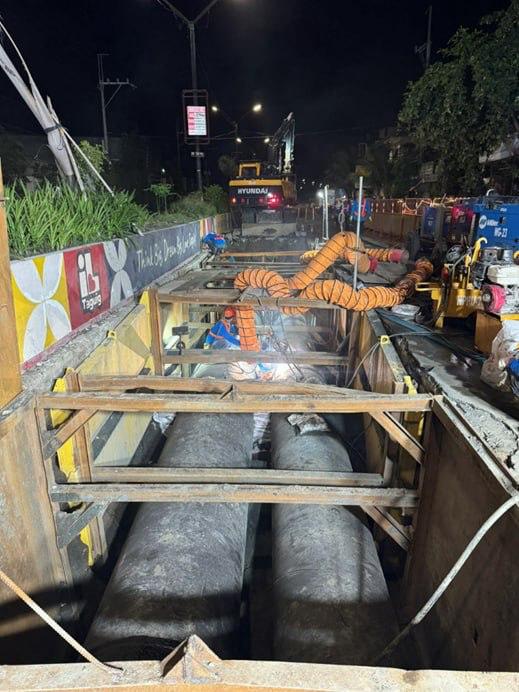 Manila Water is constructing the P360-Million Long-Term East 3 (LTE3) Cayetano Boulevard Line Pipelaying Project to improve the supply of potable water to over 750,000 Taguig residents.