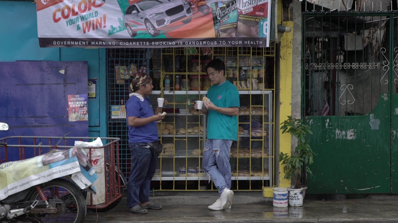 Sam SV Verzosa in Baseco with tricycle driver