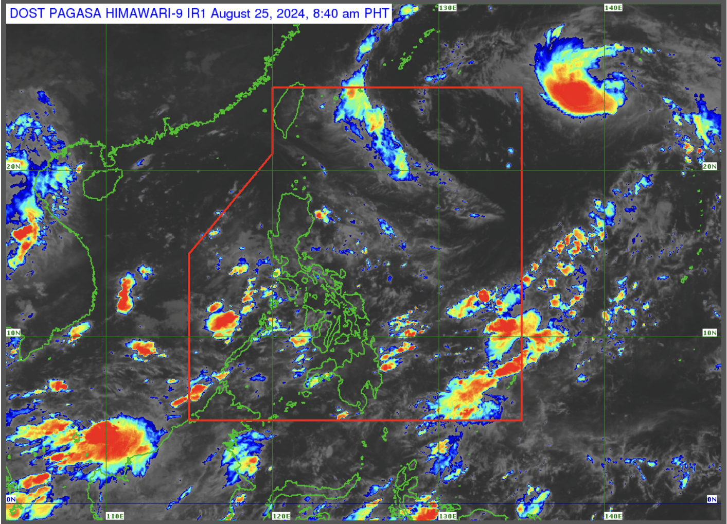 Most parts of the country are expected to experience rain on Sunday due to the southwest monsoon, locally known as habagat, according to the Philippine Atmospheric, Geophysical and Astronomical Services Administration (Pagasa). 