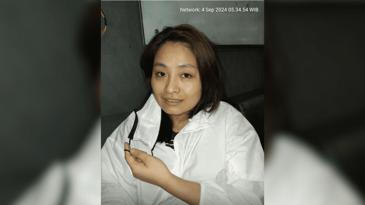 Picture of Alice Guo or Guo Hua Ping while in her detention in Indonesia at about 5:34 a.m. on September 4, 2024 (Courtesy of the PHILIPPINE NATIONAL POLICE)