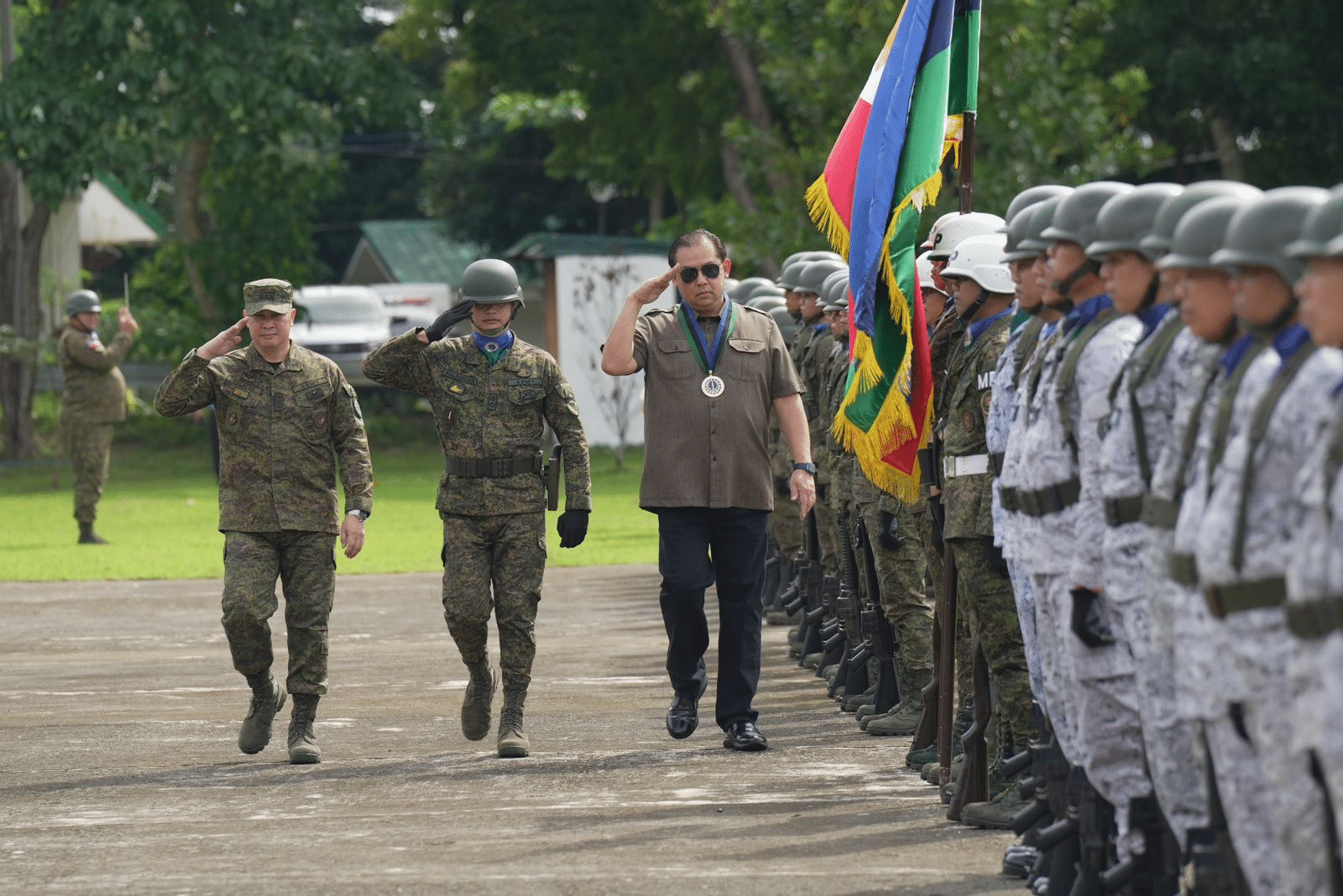 House of Representatives Speaker Martin Romualdez visits the headquarters of the Armed Forces of the Philippines Southern Luzon Command (Solcom) on Saturday, September 7, 2024 at the Camp Guillermo Nakar in Lucena City, Quezon. (Photo from the Office of the House of Representatives Speaker Martin Romualdez)