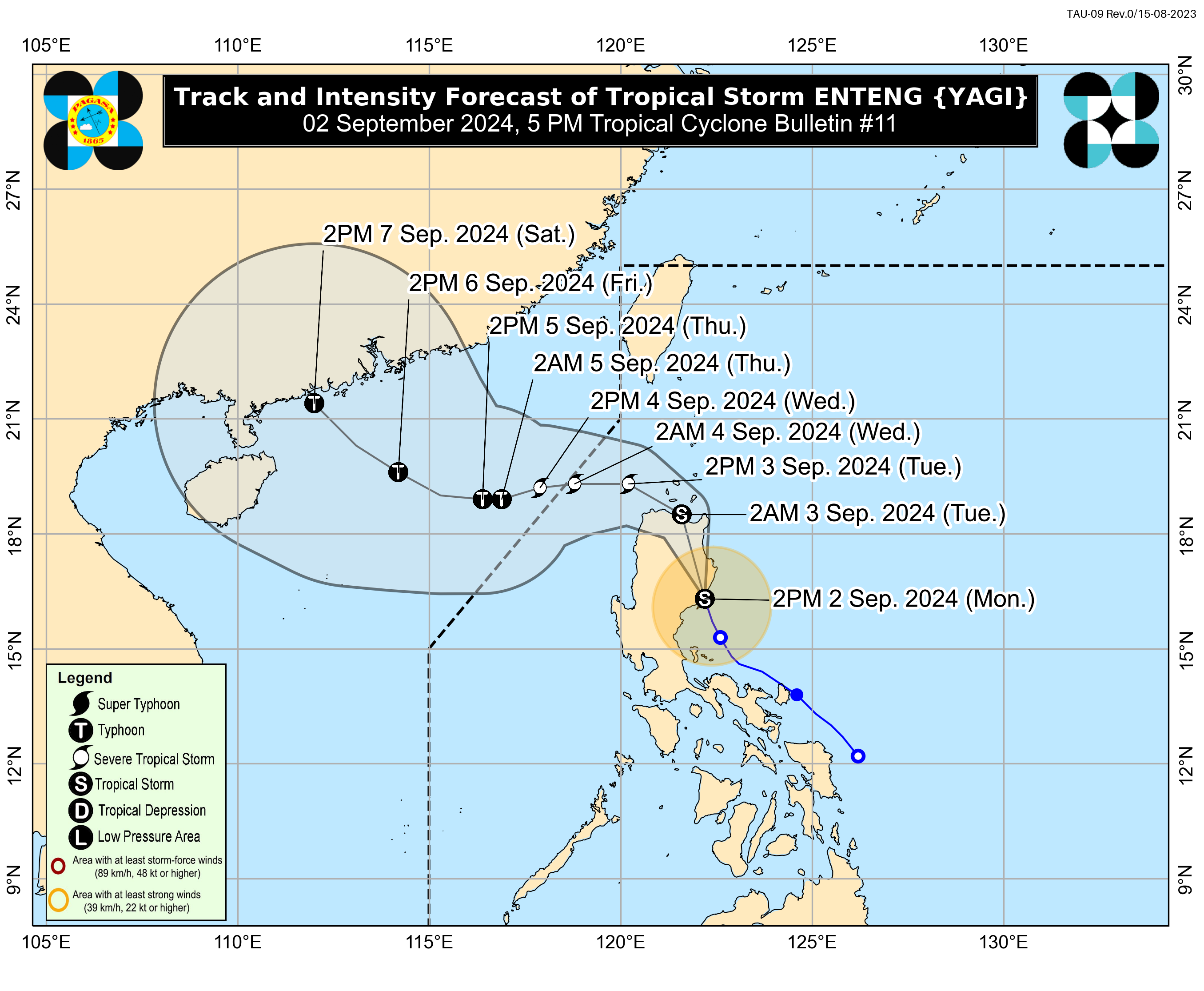 enteng landfall