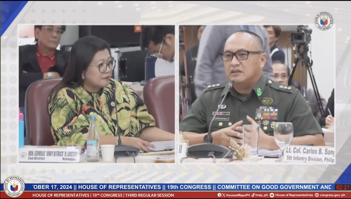 PHOTO: Gerville Luistro and Carlos Sangdaan Jr. STORY: Army execs: No DepEd funds certification if we had known actual use