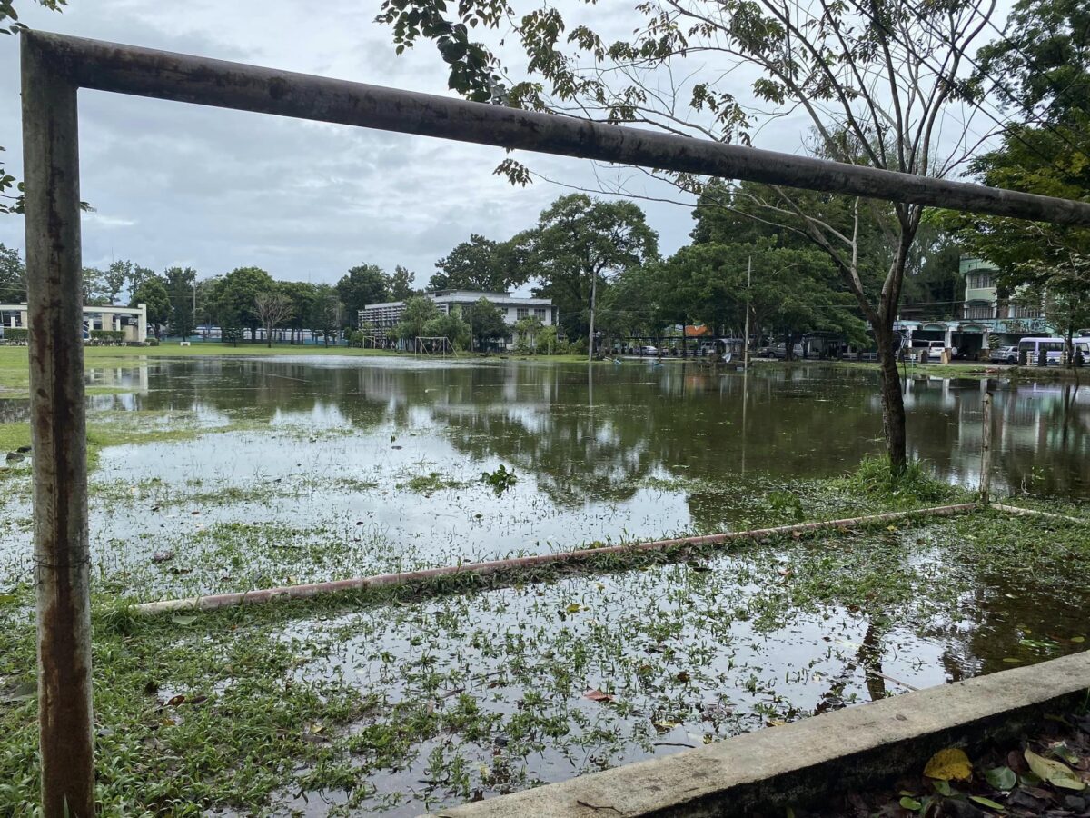 Bicol University's campuses in Daraga and Legazpi were damaged by Tropical Storm Kristine. Photo courtesy of The Bicol Universitarian, Bicol University's official student publication