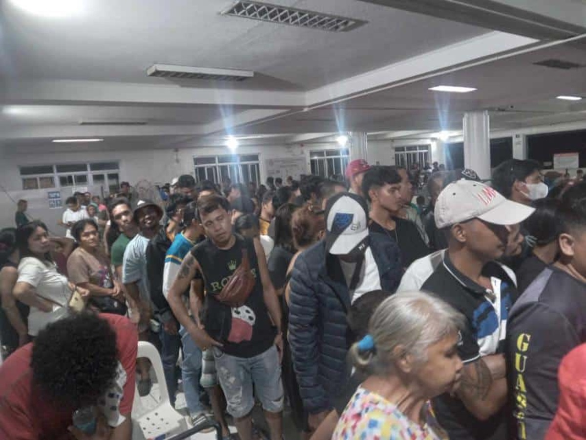 Stranded passengers due to Tropical Storm Kristine.