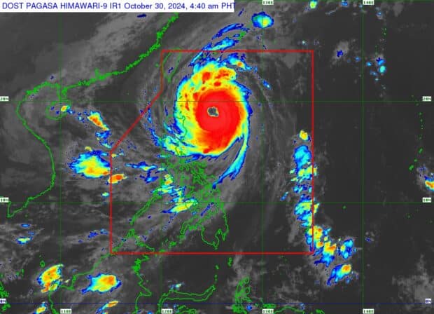 (Satellite photo of typhoon Leon from Pagasa)