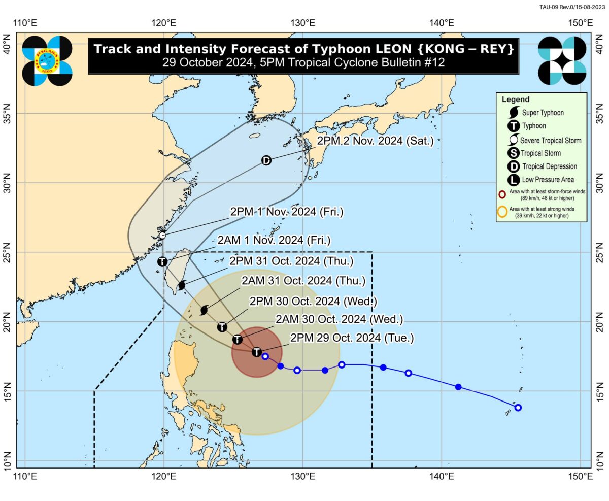 Leon may become super typhoon