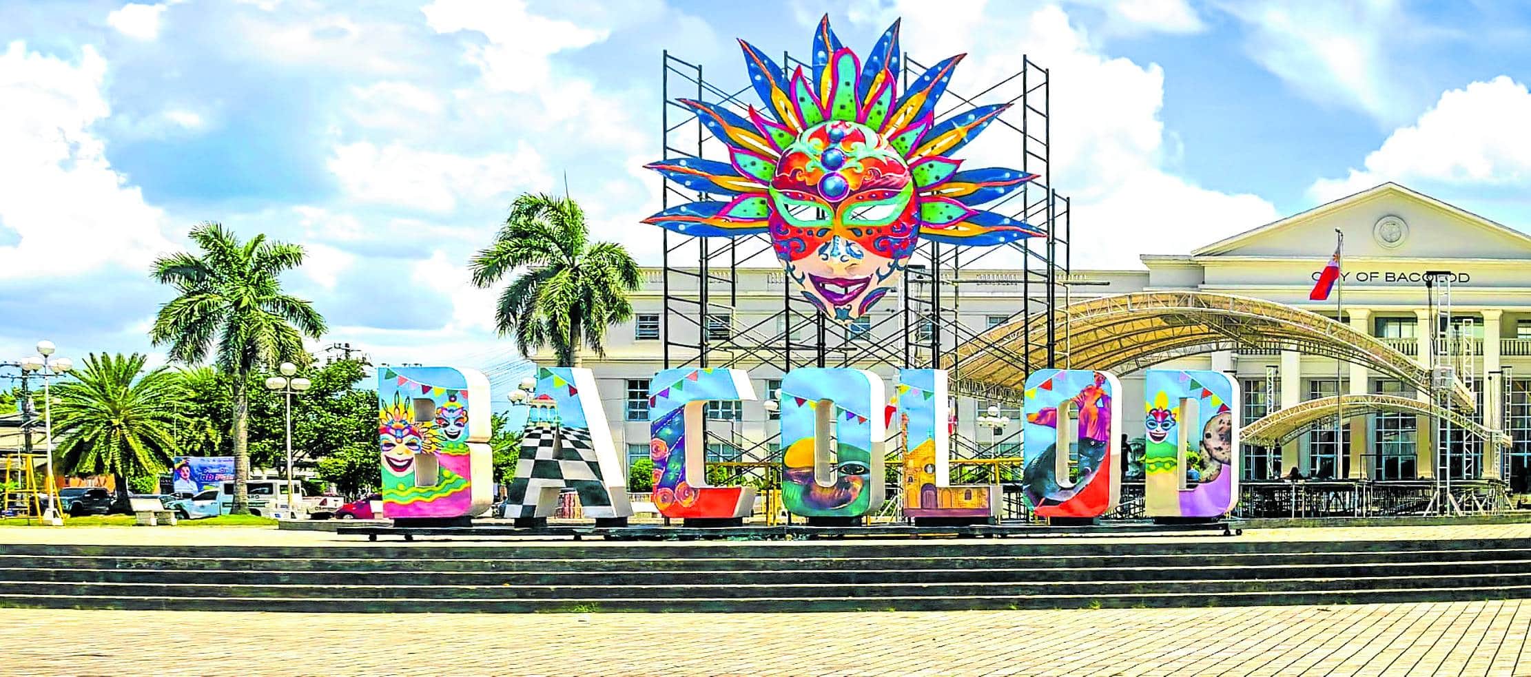 ALL SET The stage in front of the Bacolod City Hall building is ready for the opening on Friday night of MassKara Festival, the city’s world-famous festivity now on its 45th year. 