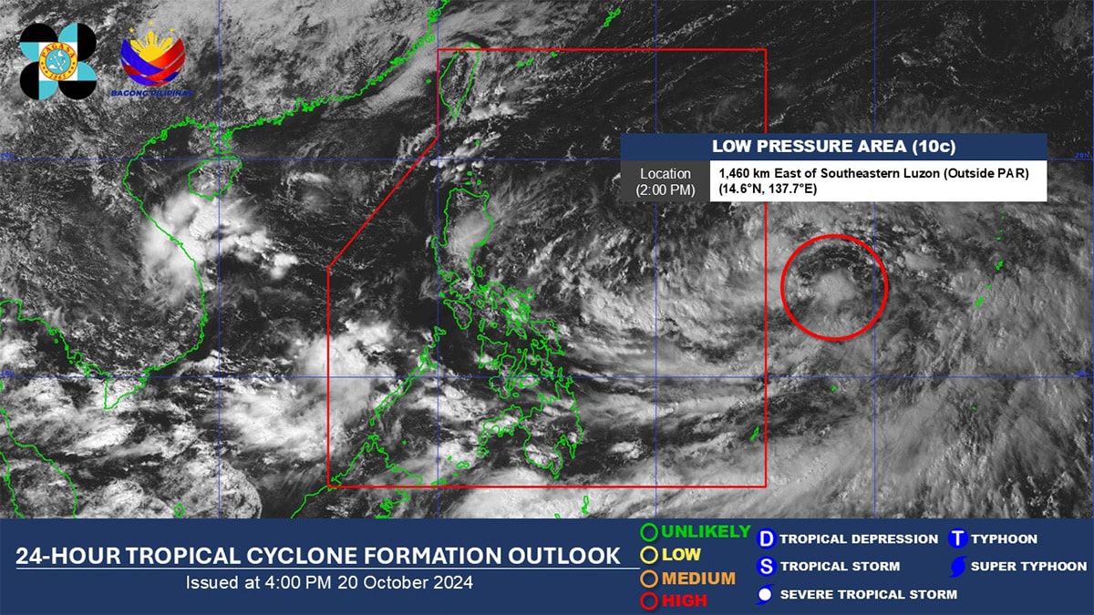 Pagasa ogląda LPA East Luzon