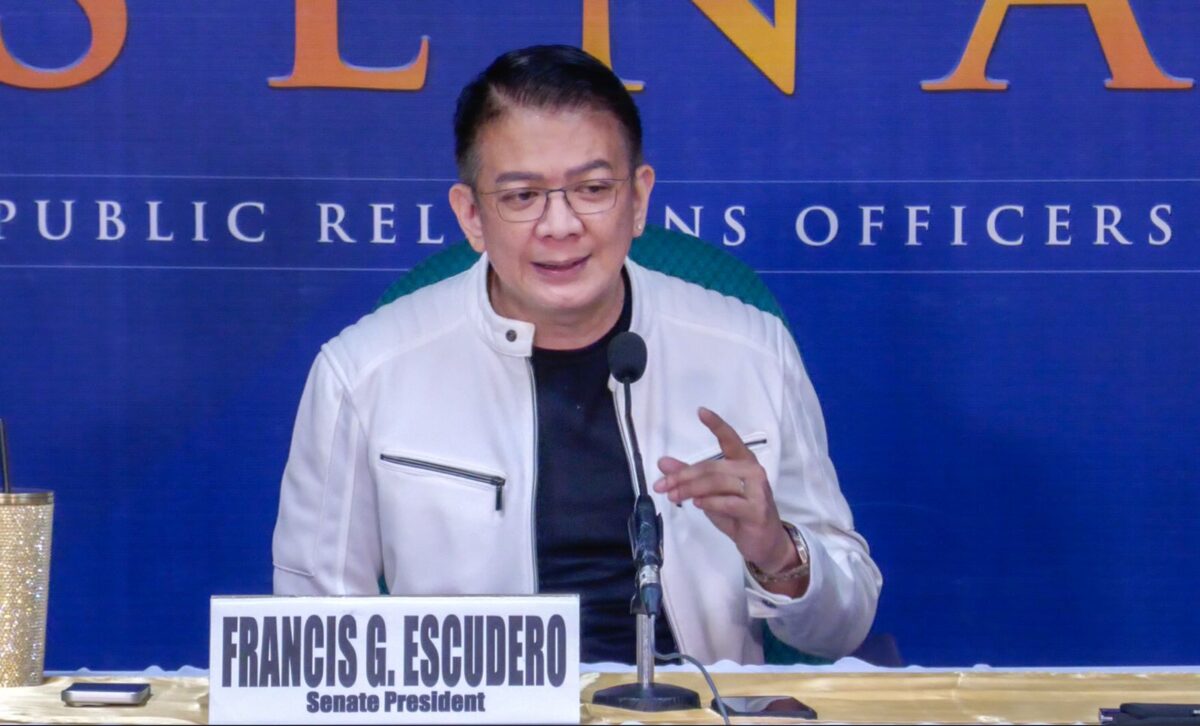 Senate President Francis Escudero during the Kapihan sa Senado forum on Tuesday, October 29, 2024. Noy Morcoso/INQUIRER.net 