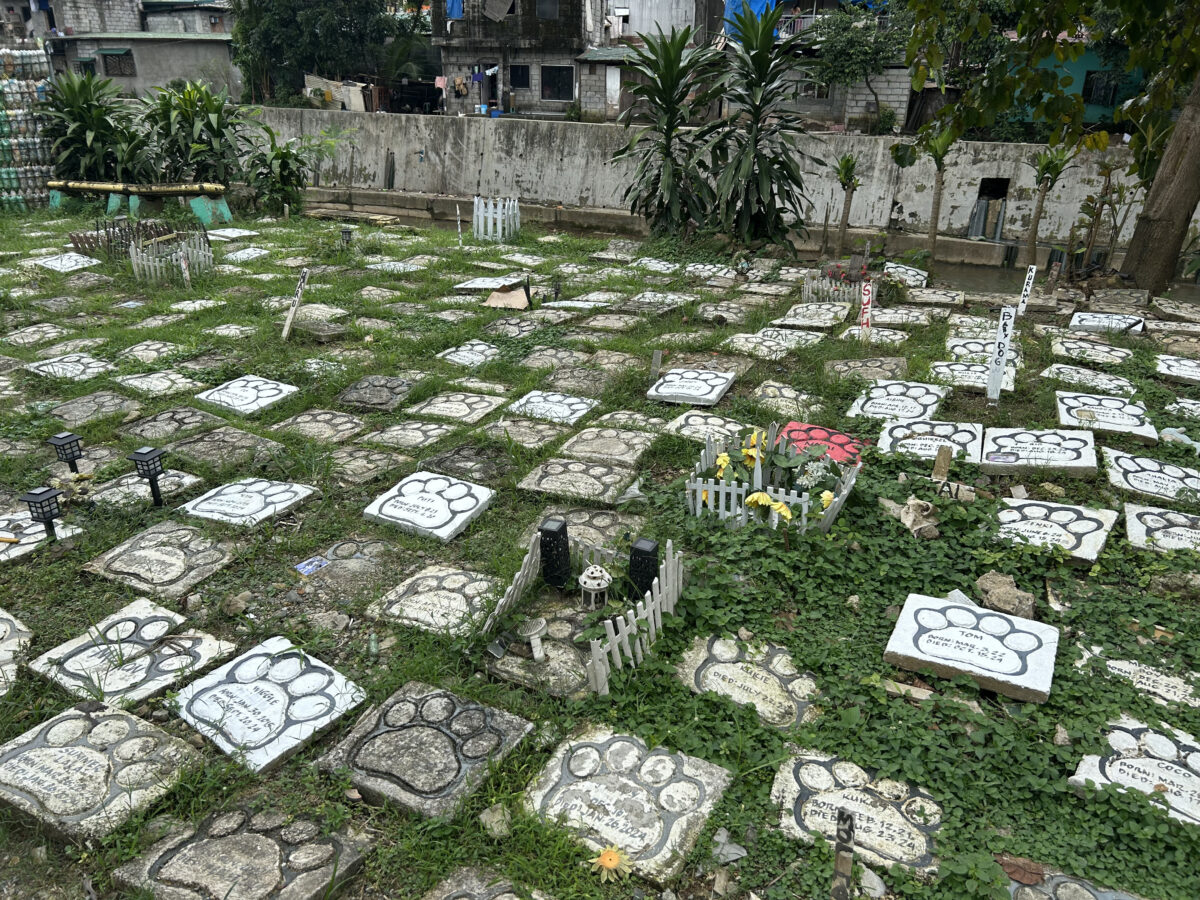 Pets and strays are buried in the grounds of Barangay Fortune Pet Memorial Garden.